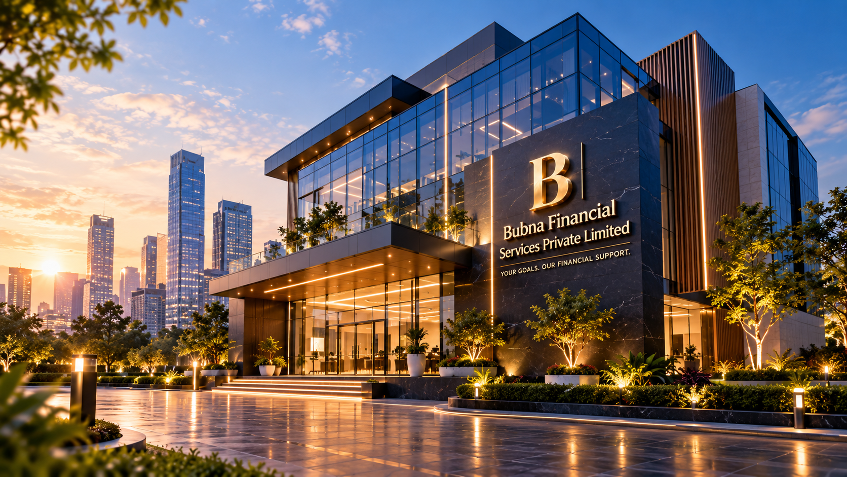 Modern commercial building representing financial growth